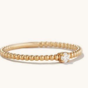 mejuri Women's Metallic 360 Ring White Gold size 6